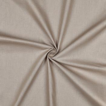 Baumwolle Popeline Uni Dunklesbeige